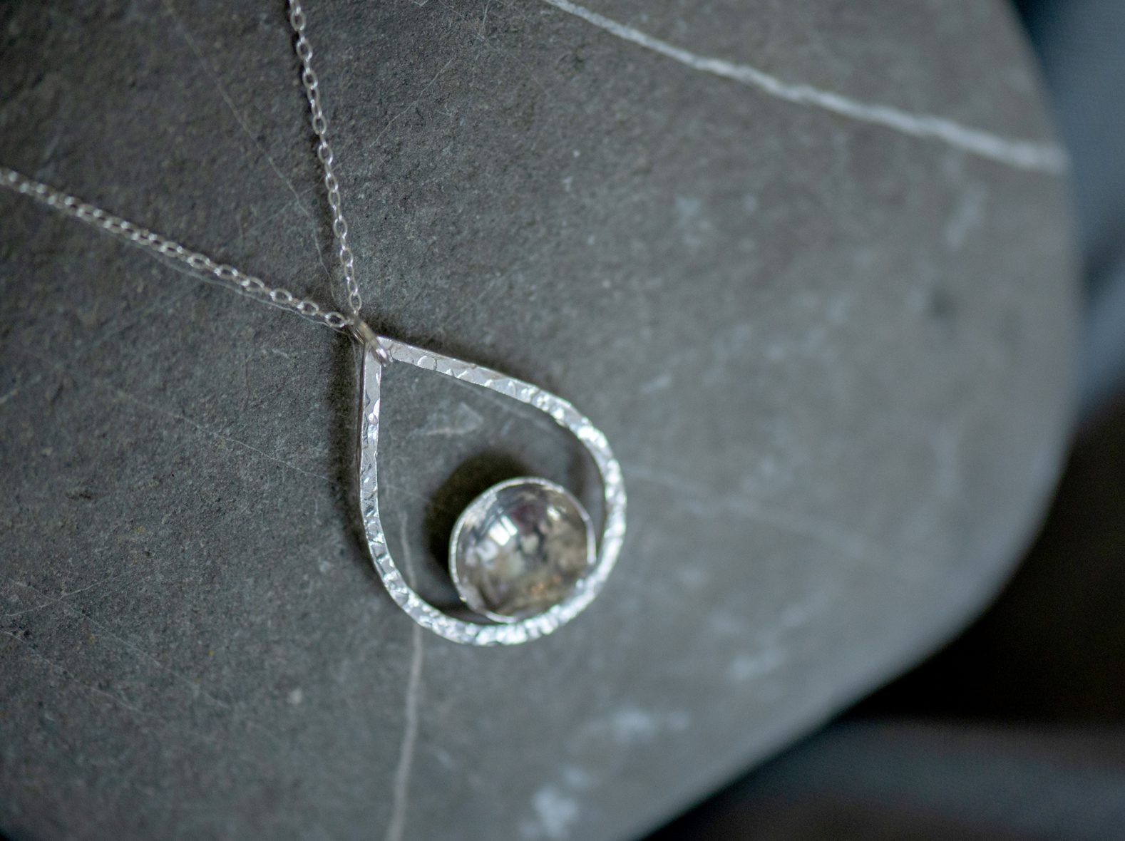 Hammered Teardrop pendant